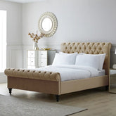 Chester Gold Upholstered Bed Frame - Pendle Village Furniture